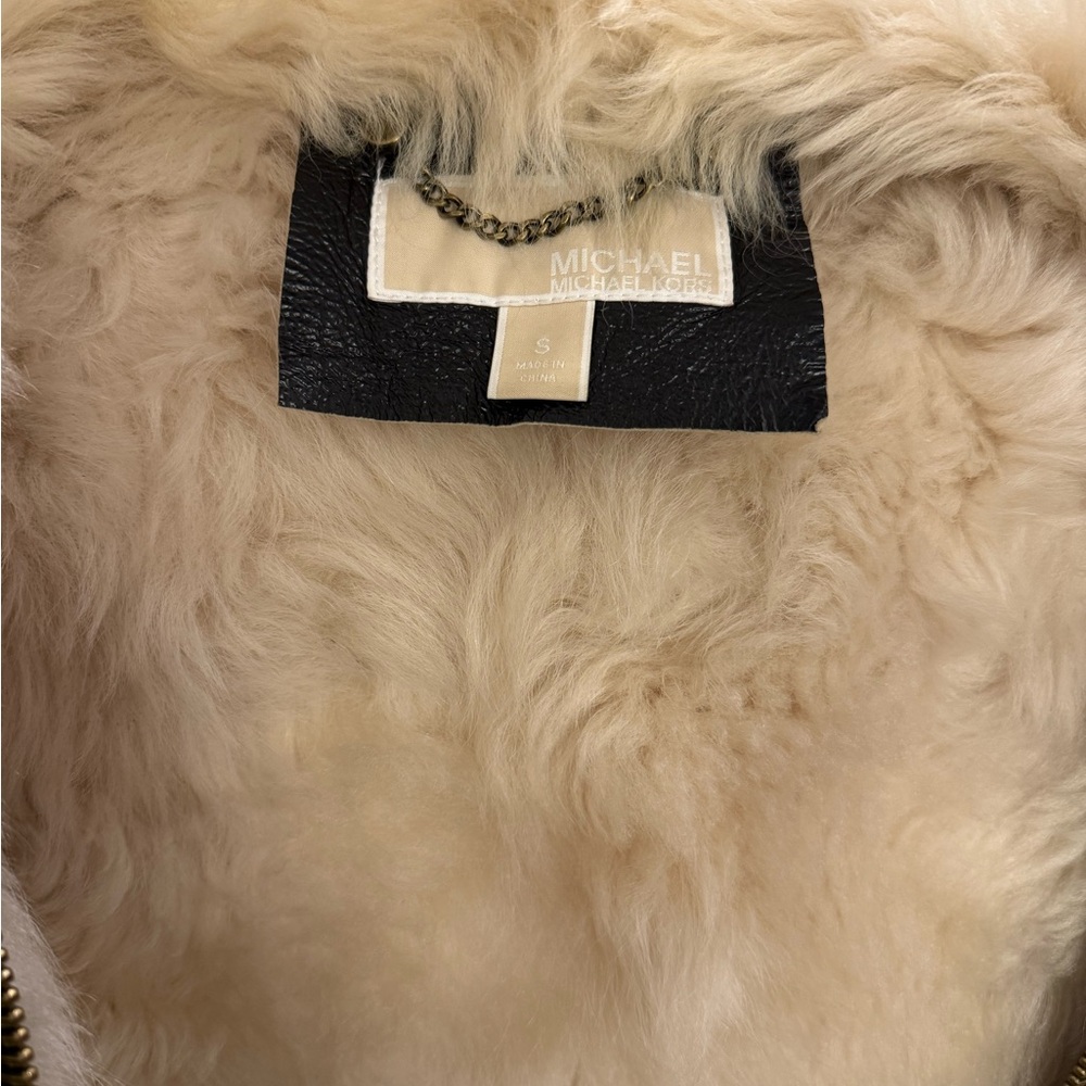 Michael kors lamb shearling bomber aviator jacket - Picture 3 of 4